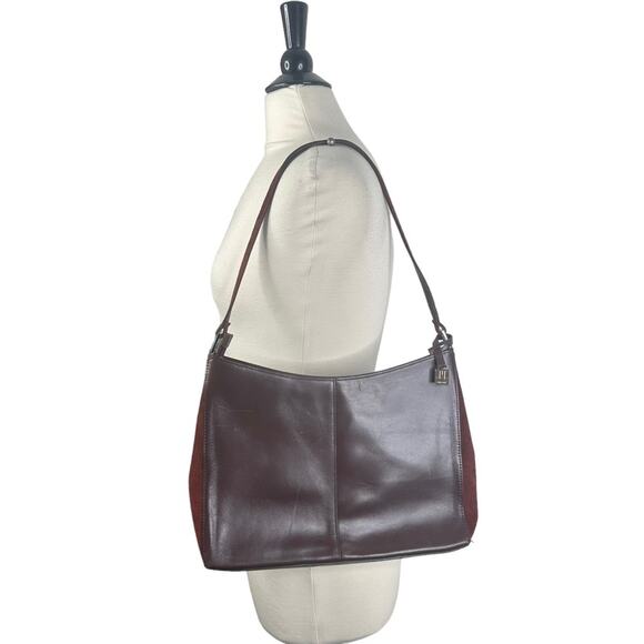 Missoni Vintage Brown Leather & Suede Shoulder Bag Purse - Picture 2 of 15